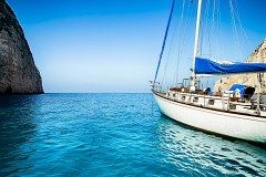 luxury yachting shipwreck navagio zante zakynthos greece