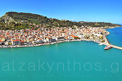zakynthos town aerial view zakynthos zante greece
